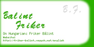 balint friker business card